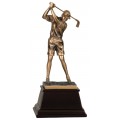 GSN14  Female Bronze Resin Golfer